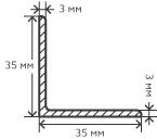 Уголок нерж. никельсодержащий 35х3