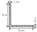 Уголок нерж. никельсодержащий 70х5